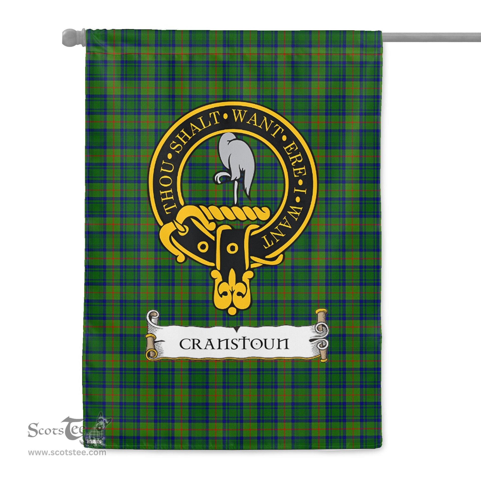 Scotstee Shop Tartan Garden Flag Clan Cranstoun Modern Badge Scottish Tartan Flag National Tartan Day, Tartan Garden Flag, Tartan Flag, Tartan Flag Scottish, Plaid Flag, Clan Tartan Flag, Scottish Clan Flag