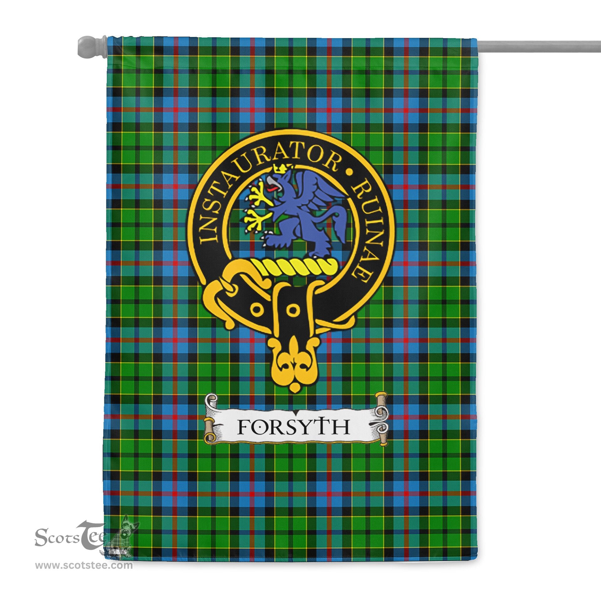 Scotstee Shop Tartan Garden Flag Clan Forsyth Modern Badge Scottish Tartan Flag National Tartan Day, Tartan Garden Flag, Tartan Flag, Tartan Flag Scottish, Plaid Flag, Clan Tartan Flag, Scottish Clan Flag