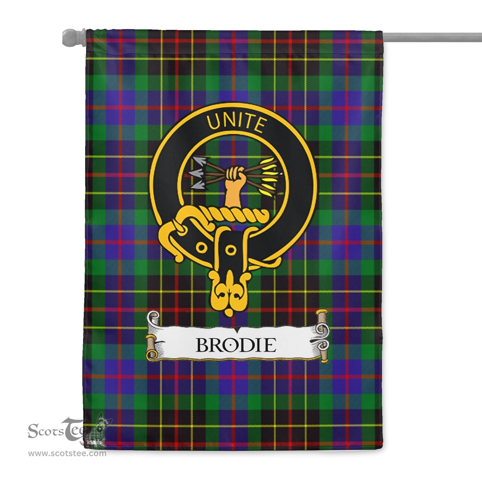 Scotstee Shop Tartan Garden Flag Clan Brodie Hunting Badge Scottish Tartan Flag National Tartan Day, Tartan Garden Flag, Tartan Flag, Tartan Flag Scottish, Plaid Flag, Clan Tartan Flag, Scottish Clan Flag