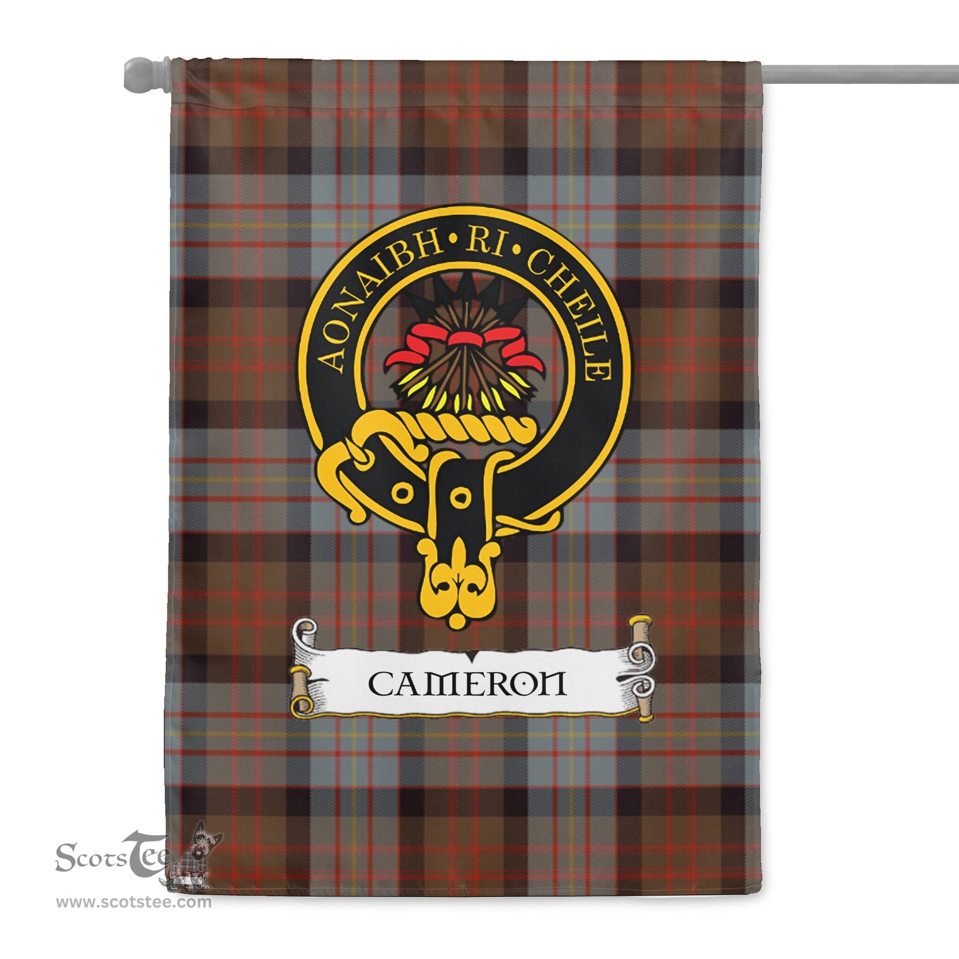 Scotstee Shop Tartan Garden Flag Clan Cameron Of Erracht Weathered Badge Scottish Tartan Flag National Tartan Day, Tartan Garden Flag, Tartan Flag, Tartan Flag Scottish, Plaid Flag, Clan Tartan Flag, Scottish Clan Flag