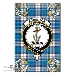Scotstee Shop Roberton Clan Crest Gold Thistle New Garden Flag, buffalo plaid garden flag,scottish clan flags,scottish clan flags uk,scottish family crest flags,scottish flag tartans,Scottish Tartan House Flag,Tartan Clan Flag,tartan day flag,Tartan Garden Flag,Clan Badge Tartan Flag,clan tartan flag,green tartan flag, scottish family crest flags,scottish clan flags,scottish clan flags uk,scottish family crest flags,scottish flag tartans,scottish tartan flag,tartan army flag