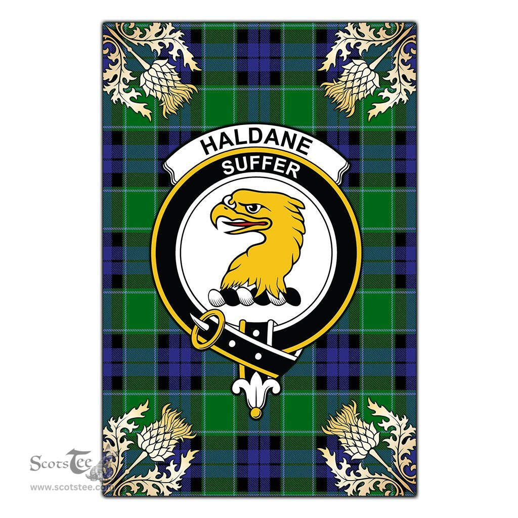 Scotstee Shop Haldane Clan Crest Gold Thistle New Garden Flag, buffalo plaid garden flag,scottish clan flags,scottish clan flags uk,scottish family crest flags,scottish flag tartans,Scottish Tartan House Flag,Tartan Clan Flag,tartan day flag,Tartan Garden Flag,Clan Badge Tartan Flag,clan tartan flag,green tartan flag, scottish family crest flags,scottish clan flags,scottish clan flags uk,scottish family crest flags,scottish flag tartans,scottish tartan flag,tartan army flag
