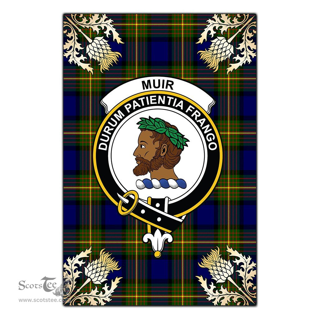 Scotstee Shop Muir Clan Crest Gold Thistle New Garden Flag, buffalo plaid garden flag,scottish clan flags,scottish clan flags uk,scottish family crest flags,scottish flag tartans,Scottish Tartan House Flag,Tartan Clan Flag,tartan day flag,Tartan Garden Flag,Clan Badge Tartan Flag,clan tartan flag,green tartan flag, scottish family crest flags,scottish clan flags,scottish clan flags uk,scottish family crest flags,scottish flag tartans,scottish tartan flag,tartan army flag