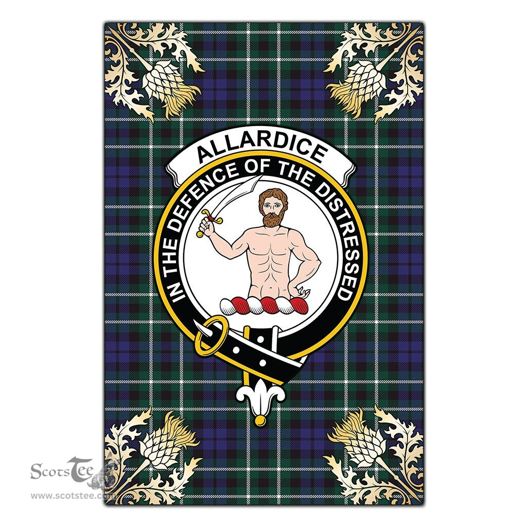 Scotstee Shop Allardice Clan Crest Gold Thistle New Garden Flag, buffalo plaid garden flag,scottish clan flags,scottish clan flags uk,scottish family crest flags,scottish flag tartans,Scottish Tartan House Flag,Tartan Clan Flag,tartan day flag,Tartan Garden Flag,Clan Badge Tartan Flag,clan tartan flag,green tartan flag, scottish family crest flags,scottish clan flags,scottish clan flags uk,scottish family crest flags,scottish flag tartans,scottish tartan flag,tartan army flag