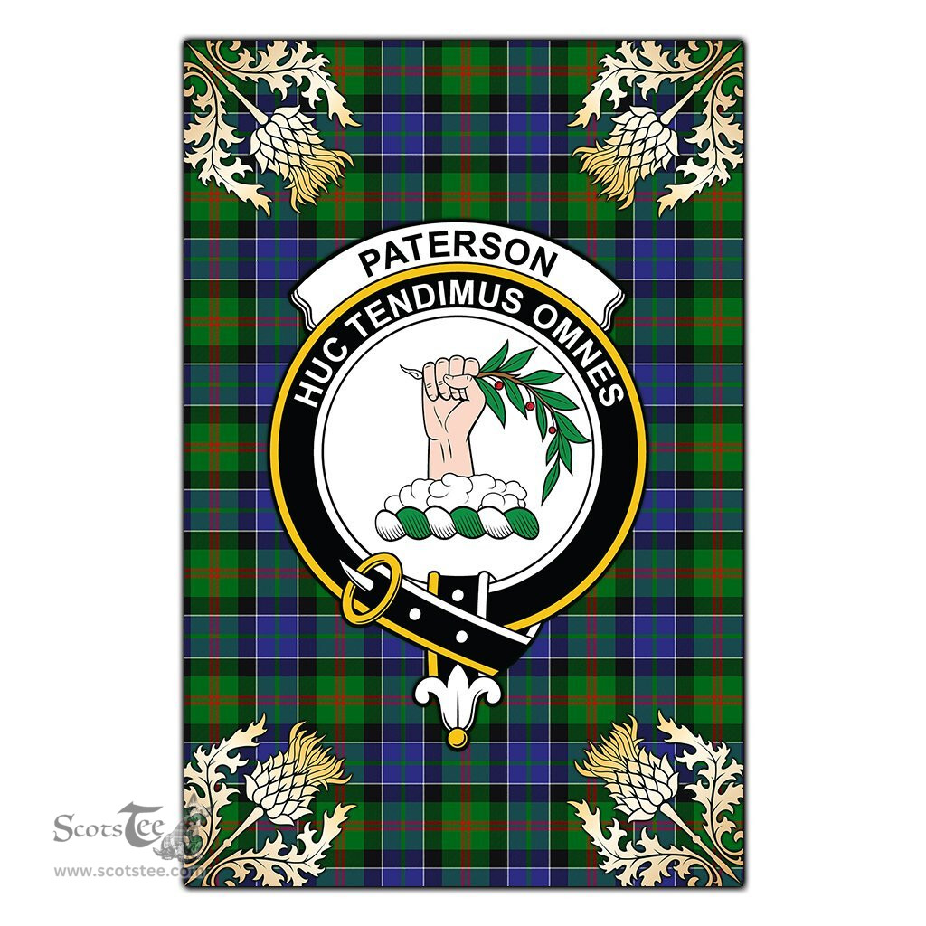 Scotstee Shop Paterson Clan Crest Gold Thistle New Garden Flag, buffalo plaid garden flag,scottish clan flags,scottish clan flags uk,scottish family crest flags,scottish flag tartans,Scottish Tartan House Flag,Tartan Clan Flag,tartan day flag,Tartan Garden Flag,Clan Badge Tartan Flag,clan tartan flag,green tartan flag, scottish family crest flags,scottish clan flags,scottish clan flags uk,scottish family crest flags,scottish flag tartans,scottish tartan flag,tartan army flag