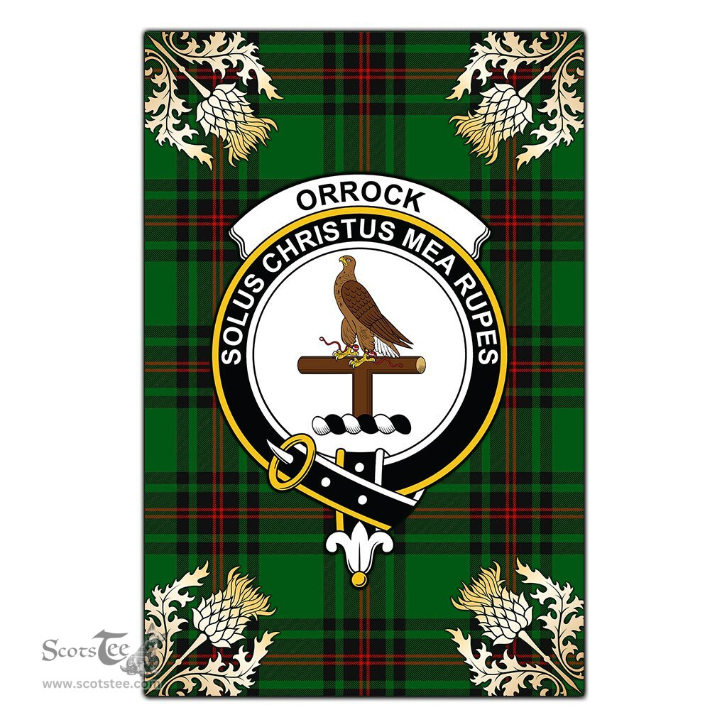 Scotstee Shop Orrock Clan Crest Gold Thistle New Garden Flag, buffalo plaid garden flag,scottish clan flags,scottish clan flags uk,scottish family crest flags,scottish flag tartans,Scottish Tartan House Flag,Tartan Clan Flag,tartan day flag,Tartan Garden Flag,Clan Badge Tartan Flag,clan tartan flag,green tartan flag, scottish family crest flags,scottish clan flags,scottish clan flags uk,scottish family crest flags,scottish flag tartans,scottish tartan flag,tartan army flag