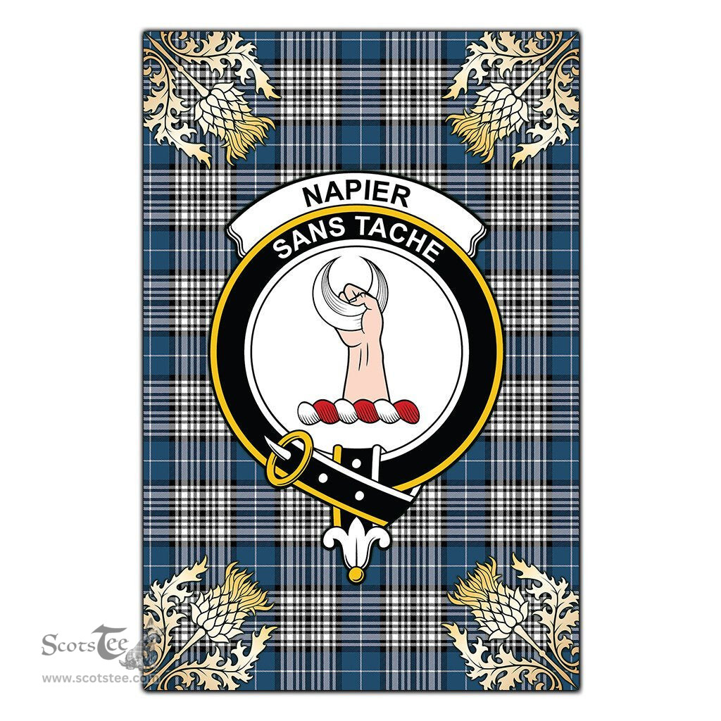 Scotstee Shop Napier Modern Clan Crest Gold Thistle New Garden Flag, buffalo plaid garden flag,scottish clan flags,scottish clan flags uk,scottish family crest flags,scottish flag tartans,Scottish Tartan House Flag,Tartan Clan Flag,tartan day flag,Tartan Garden Flag,Clan Badge Tartan Flag,clan tartan flag,green tartan flag, scottish family crest flags,scottish clan flags,scottish clan flags uk,scottish family crest flags,scottish flag tartans,scottish tartan flag,tartan army flag
