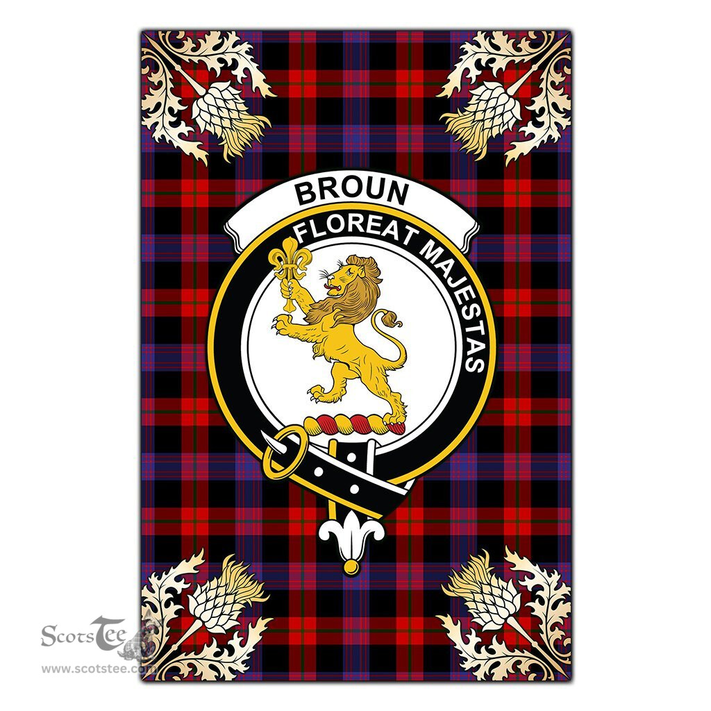 Scotstee Shop Broun Modern Clan Crest Gold Thistle New Garden Flag, buffalo plaid garden flag,scottish clan flags,scottish clan flags uk,scottish family crest flags,scottish flag tartans,Scottish Tartan House Flag,Tartan Clan Flag,tartan day flag,Tartan Garden Flag,Clan Badge Tartan Flag,clan tartan flag,green tartan flag, scottish family crest flags,scottish clan flags,scottish clan flags uk,scottish family crest flags,scottish flag tartans,scottish tartan flag,tartan army flag