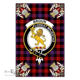 Scotstee Shop Broun Modern Clan Crest Gold Thistle New Garden Flag, buffalo plaid garden flag,scottish clan flags,scottish clan flags uk,scottish family crest flags,scottish flag tartans,Scottish Tartan House Flag,Tartan Clan Flag,tartan day flag,Tartan Garden Flag,Clan Badge Tartan Flag,clan tartan flag,green tartan flag, scottish family crest flags,scottish clan flags,scottish clan flags uk,scottish family crest flags,scottish flag tartans,scottish tartan flag,tartan army flag