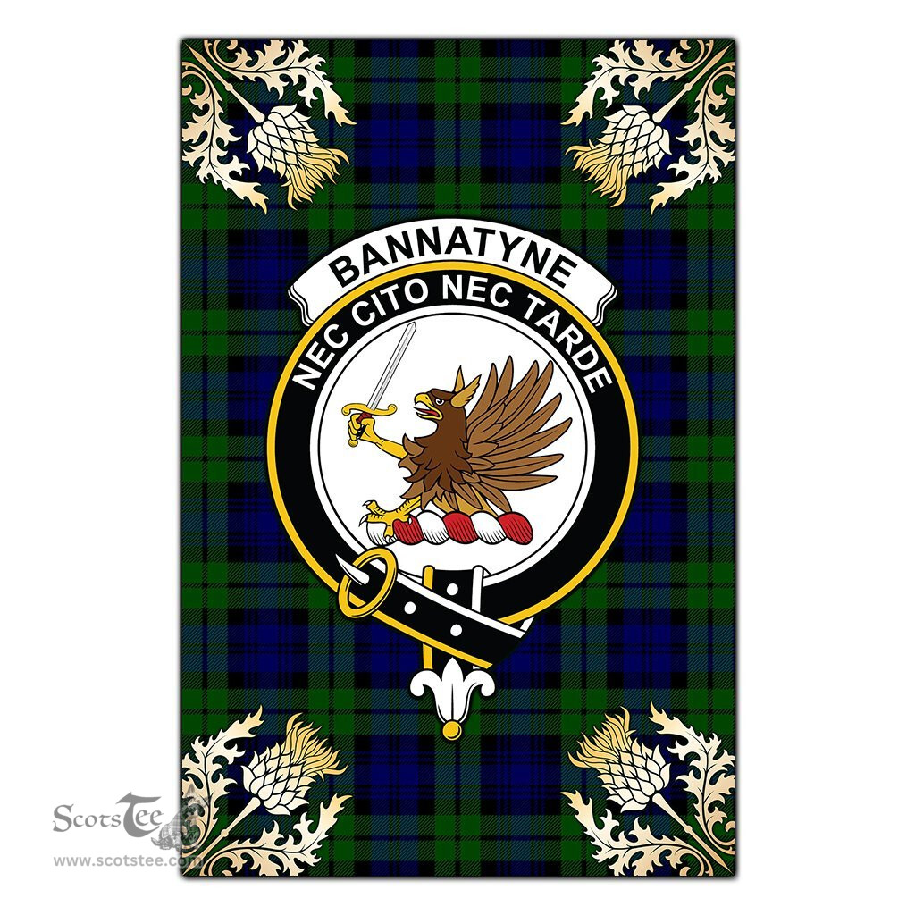 Scotstee Shop Bannatyne Clan Crest Gold Thistle New Garden Flag, buffalo plaid garden flag,scottish clan flags,scottish clan flags uk,scottish family crest flags,scottish flag tartans,Scottish Tartan House Flag,Tartan Clan Flag,tartan day flag,Tartan Garden Flag,Clan Badge Tartan Flag,clan tartan flag,green tartan flag, scottish family crest flags,scottish clan flags,scottish clan flags uk,scottish family crest flags,scottish flag tartans,scottish tartan flag,tartan army flag