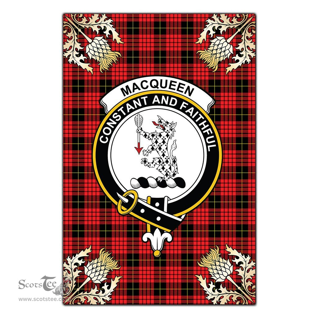 Scotstee Shop MacQueen Modern Clan Crest Gold Thistle New Garden Flag, buffalo plaid garden flag,scottish clan flags,scottish clan flags uk,scottish family crest flags,scottish flag tartans,Scottish Tartan House Flag,Tartan Clan Flag,tartan day flag,Tartan Garden Flag,Clan Badge Tartan Flag,clan tartan flag,green tartan flag, scottish family crest flags,scottish clan flags,scottish clan flags uk,scottish family crest flags,scottish flag tartans,scottish tartan flag,tartan army flag