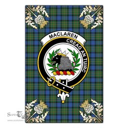 Scotstee Shop MacLaren Ancient Clan Crest Gold Thistle New Garden Flag, buffalo plaid garden flag,scottish clan flags,scottish clan flags uk,scottish family crest flags,scottish flag tartans,Scottish Tartan House Flag,Tartan Clan Flag,tartan day flag,Tartan Garden Flag,Clan Badge Tartan Flag,clan tartan flag,green tartan flag, scottish family crest flags,scottish clan flags,scottish clan flags uk,scottish family crest flags,scottish flag tartans,scottish tartan flag,tartan army flag