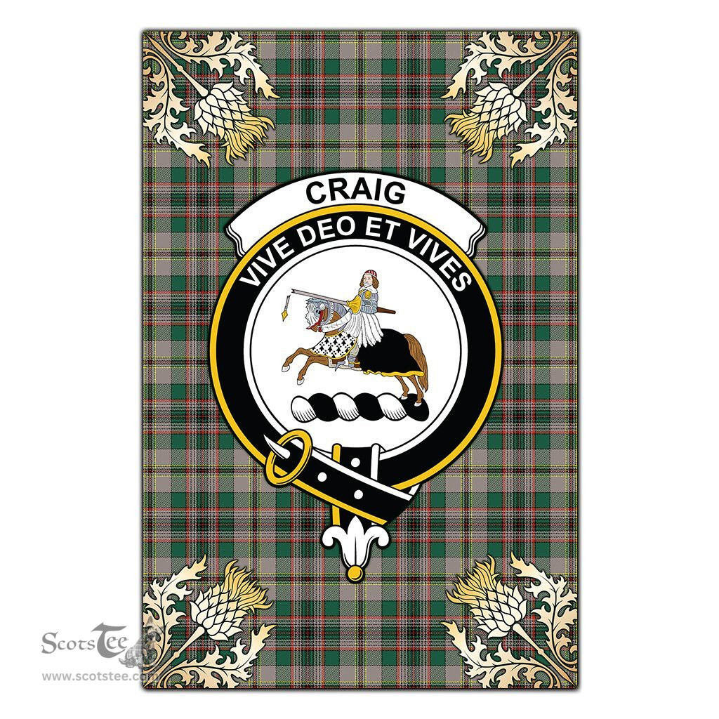 Scotstee Shop Craig Ancient Clan Crest Gold Thistle New Garden Flag, buffalo plaid garden flag,scottish clan flags,scottish clan flags uk,scottish family crest flags,scottish flag tartans,Scottish Tartan House Flag,Tartan Clan Flag,tartan day flag,Tartan Garden Flag,Clan Badge Tartan Flag,clan tartan flag,green tartan flag, scottish family crest flags,scottish clan flags,scottish clan flags uk,scottish family crest flags,scottish flag tartans,scottish tartan flag,tartan army flag