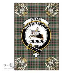 Scotstee Shop Craig Ancient Clan Crest Gold Thistle New Garden Flag, buffalo plaid garden flag,scottish clan flags,scottish clan flags uk,scottish family crest flags,scottish flag tartans,Scottish Tartan House Flag,Tartan Clan Flag,tartan day flag,Tartan Garden Flag,Clan Badge Tartan Flag,clan tartan flag,green tartan flag, scottish family crest flags,scottish clan flags,scottish clan flags uk,scottish family crest flags,scottish flag tartans,scottish tartan flag,tartan army flag