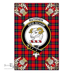 Scotstee Shop Ruthven Modern Clan Crest Gold Thistle New Garden Flag, buffalo plaid garden flag,scottish clan flags,scottish clan flags uk,scottish family crest flags,scottish flag tartans,Scottish Tartan House Flag,Tartan Clan Flag,tartan day flag,Tartan Garden Flag,Clan Badge Tartan Flag,clan tartan flag,green tartan flag, scottish family crest flags,scottish clan flags,scottish clan flags uk,scottish family crest flags,scottish flag tartans,scottish tartan flag,tartan army flag