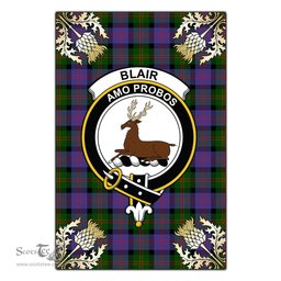 Scotstee Shop Blair Modern Clan Crest Gold Thistle New Garden Flag, buffalo plaid garden flag,scottish clan flags,scottish clan flags uk,scottish family crest flags,scottish flag tartans,Scottish Tartan House Flag,Tartan Clan Flag,tartan day flag,Tartan Garden Flag,Clan Badge Tartan Flag,clan tartan flag,green tartan flag, scottish family crest flags,scottish clan flags,scottish clan flags uk,scottish family crest flags,scottish flag tartans,scottish tartan flag,tartan army flag