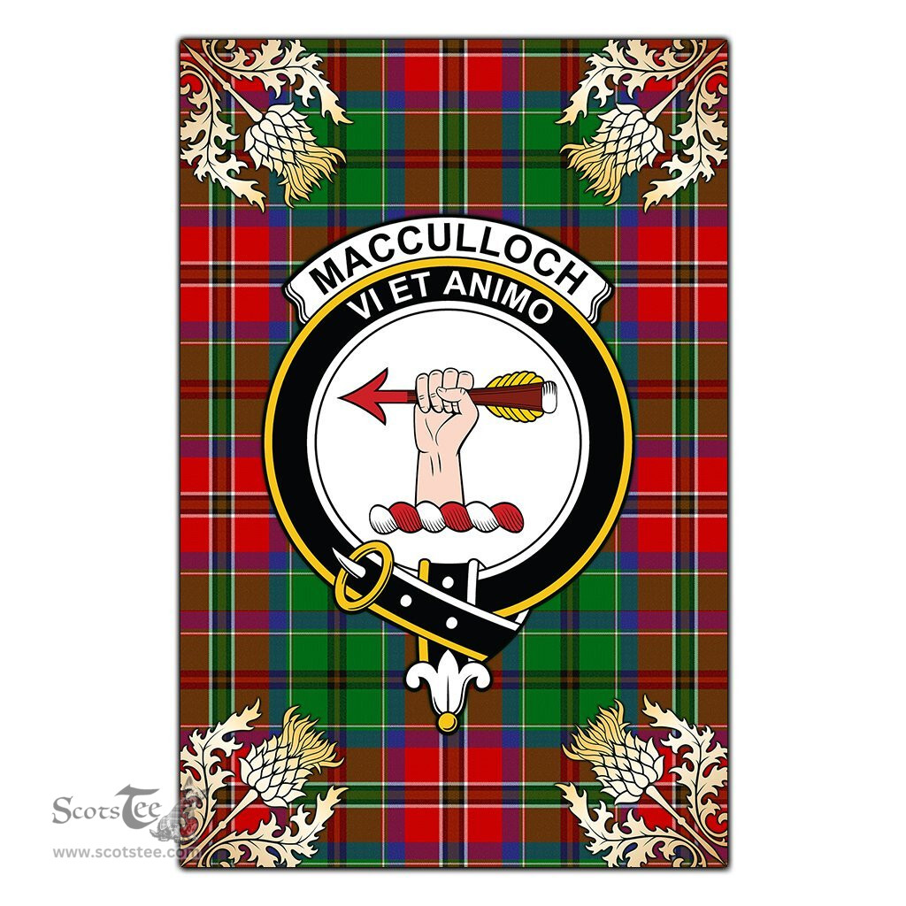 Scotstee Shop MacCulloch Clan Crest Gold Thistle New Garden Flag, buffalo plaid garden flag,scottish clan flags,scottish clan flags uk,scottish family crest flags,scottish flag tartans,Scottish Tartan House Flag,Tartan Clan Flag,tartan day flag,Tartan Garden Flag,Clan Badge Tartan Flag,clan tartan flag,green tartan flag, scottish family crest flags,scottish clan flags,scottish clan flags uk,scottish family crest flags,scottish flag tartans,scottish tartan flag,tartan army flag