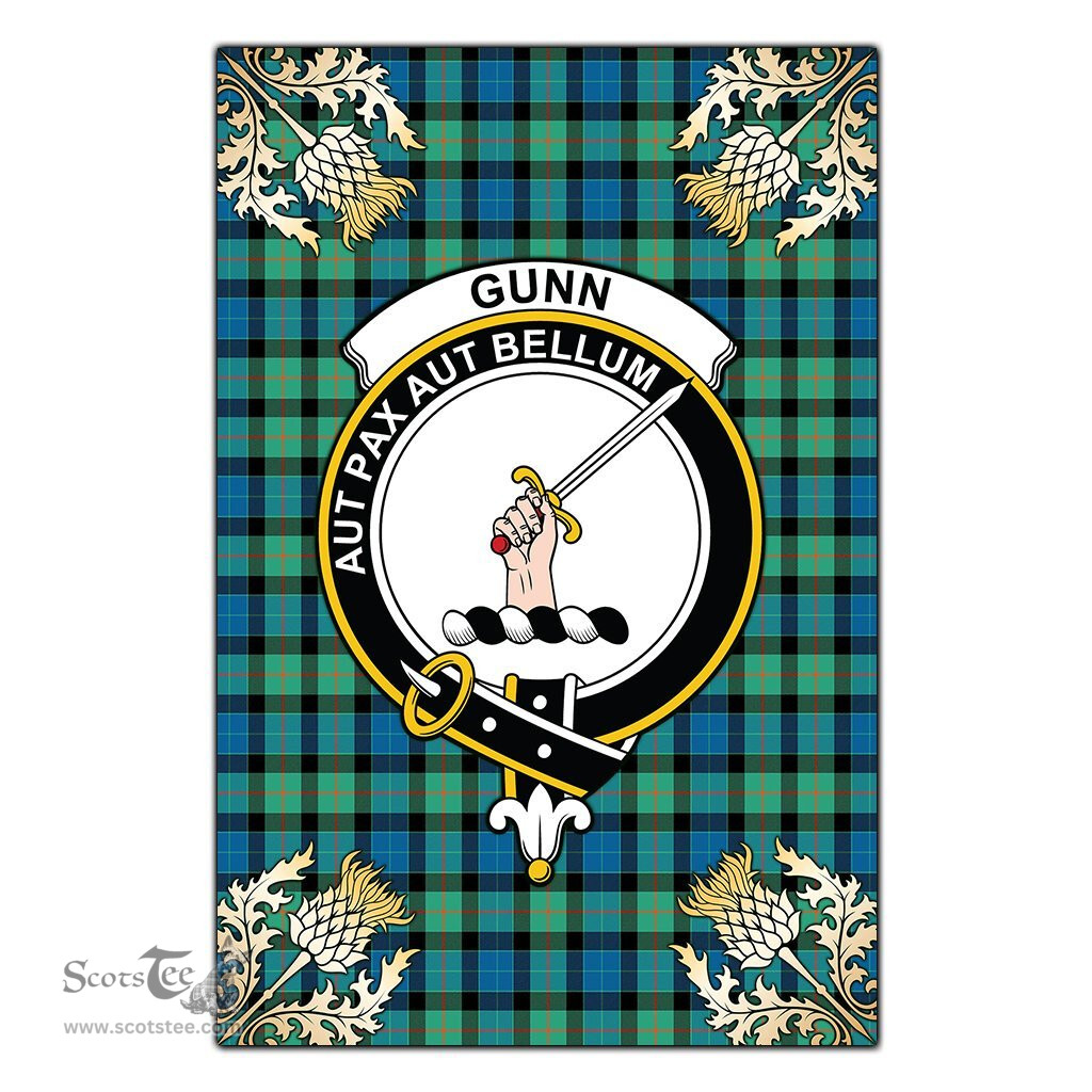 Scotstee Shop Gunn Ancient Clan Crest Gold Thistle New Garden Flag, buffalo plaid garden flag,scottish clan flags,scottish clan flags uk,scottish family crest flags,scottish flag tartans,Scottish Tartan House Flag,Tartan Clan Flag,tartan day flag,Tartan Garden Flag,Clan Badge Tartan Flag,clan tartan flag,green tartan flag, scottish family crest flags,scottish clan flags,scottish clan flags uk,scottish family crest flags,scottish flag tartans,scottish tartan flag,tartan army flag