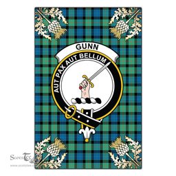 Scotstee Shop Gunn Ancient Clan Crest Gold Thistle New Garden Flag, buffalo plaid garden flag,scottish clan flags,scottish clan flags uk,scottish family crest flags,scottish flag tartans,Scottish Tartan House Flag,Tartan Clan Flag,tartan day flag,Tartan Garden Flag,Clan Badge Tartan Flag,clan tartan flag,green tartan flag, scottish family crest flags,scottish clan flags,scottish clan flags uk,scottish family crest flags,scottish flag tartans,scottish tartan flag,tartan army flag