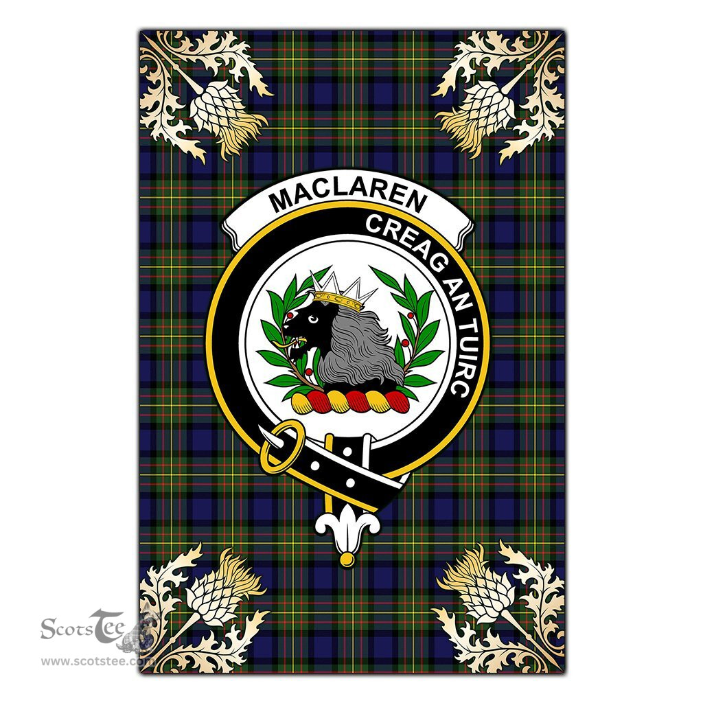 Scotstee Shop MacLaren Modern Clan Crest Gold Thistle New Garden Flag, buffalo plaid garden flag,scottish clan flags,scottish clan flags uk,scottish family crest flags,scottish flag tartans,Scottish Tartan House Flag,Tartan Clan Flag,tartan day flag,Tartan Garden Flag,Clan Badge Tartan Flag,clan tartan flag,green tartan flag, scottish family crest flags,scottish clan flags,scottish clan flags uk,scottish family crest flags,scottish flag tartans,scottish tartan flag,tartan army flag