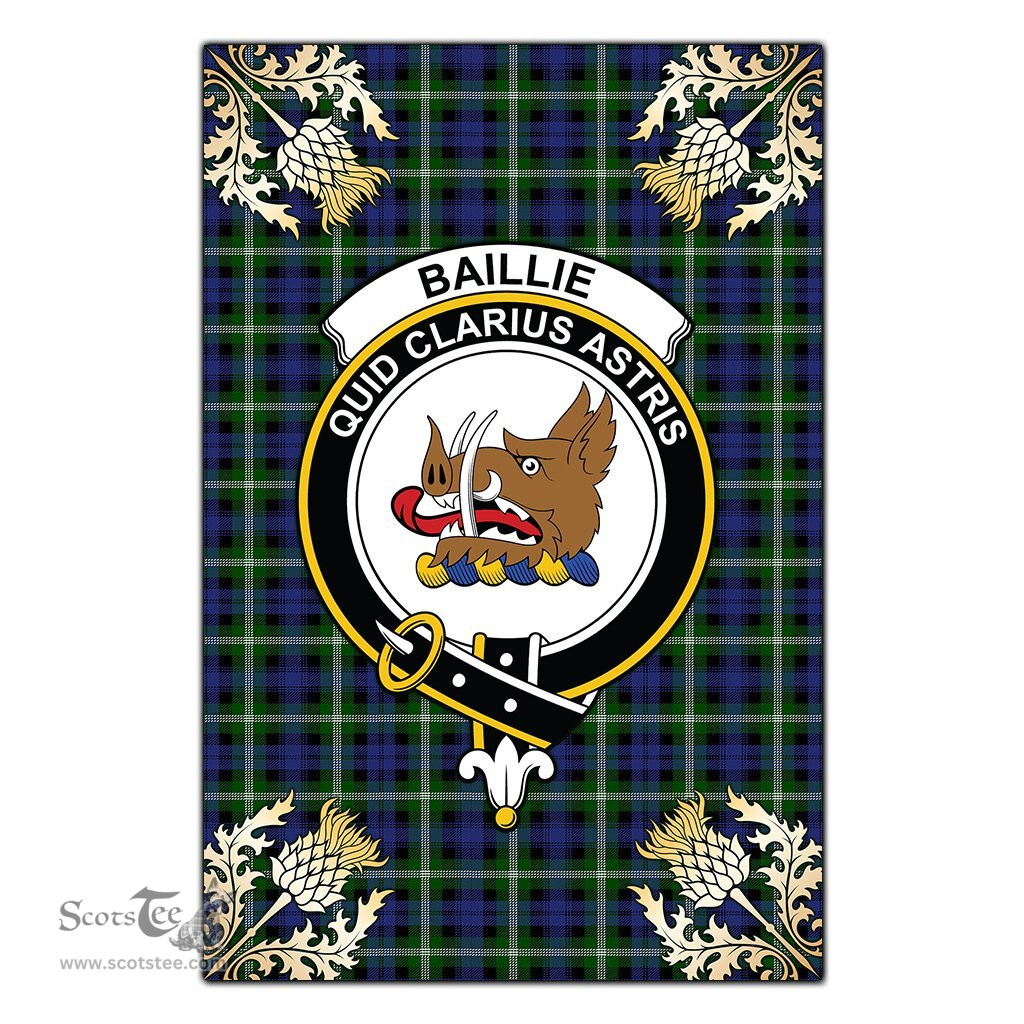 Scotstee Shop Baillie Modern Clan Crest Gold Thistle New Garden Flag, buffalo plaid garden flag,scottish clan flags,scottish clan flags uk,scottish family crest flags,scottish flag tartans,Scottish Tartan House Flag,Tartan Clan Flag,tartan day flag,Tartan Garden Flag,Clan Badge Tartan Flag,clan tartan flag,green tartan flag, scottish family crest flags,scottish clan flags,scottish clan flags uk,scottish family crest flags,scottish flag tartans,scottish tartan flag,tartan army flag