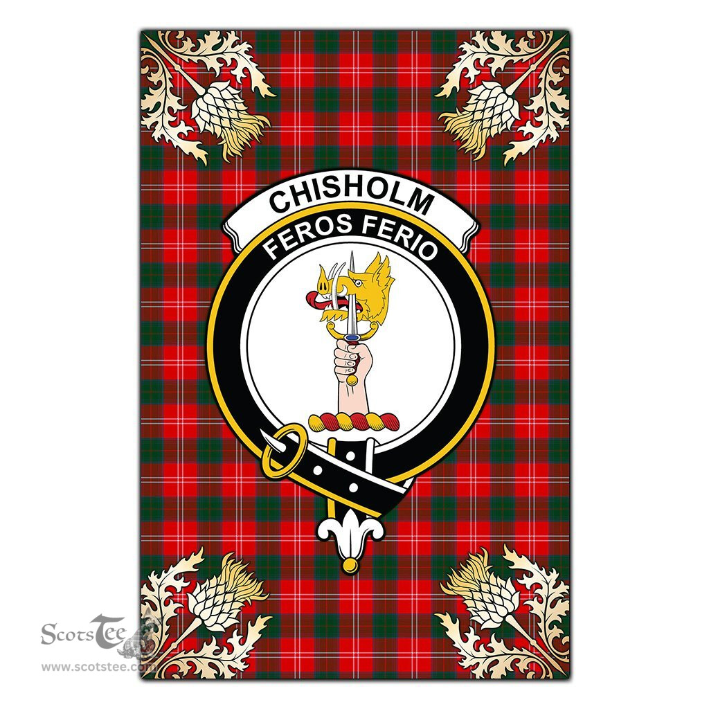 Scotstee Shop Chisholm Modern Clan Crest Gold Thistle New Garden Flag, buffalo plaid garden flag,scottish clan flags,scottish clan flags uk,scottish family crest flags,scottish flag tartans,Scottish Tartan House Flag,Tartan Clan Flag,tartan day flag,Tartan Garden Flag,Clan Badge Tartan Flag,clan tartan flag,green tartan flag, scottish family crest flags,scottish clan flags,scottish clan flags uk,scottish family crest flags,scottish flag tartans,scottish tartan flag,tartan army flag