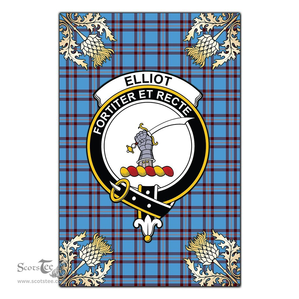 Scotstee Shop Elliot Ancient Clan Crest Gold Thistle New Garden Flag, buffalo plaid garden flag,scottish clan flags,scottish clan flags uk,scottish family crest flags,scottish flag tartans,Scottish Tartan House Flag,Tartan Clan Flag,tartan day flag,Tartan Garden Flag,Clan Badge Tartan Flag,clan tartan flag,green tartan flag, scottish family crest flags,scottish clan flags,scottish clan flags uk,scottish family crest flags,scottish flag tartans,scottish tartan flag,tartan army flag
