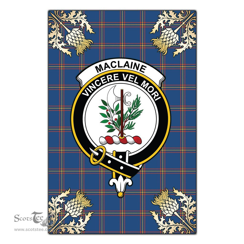 Scotstee Shop MacLaine of Loch Buie Hunting Ancient Clan Crest Gold Thistle New Garden Flag, buffalo plaid garden flag,scottish clan flags,scottish clan flags uk,scottish family crest flags,scottish flag tartans,Scottish Tartan House Flag,Tartan Clan Flag,tartan day flag,Tartan Garden Flag,Clan Badge Tartan Flag,clan tartan flag,green tartan flag, scottish family crest flags,scottish clan flags,scottish clan flags uk,scottish family crest flags,scottish flag tartans,scottish tartan flag,tartan army flag