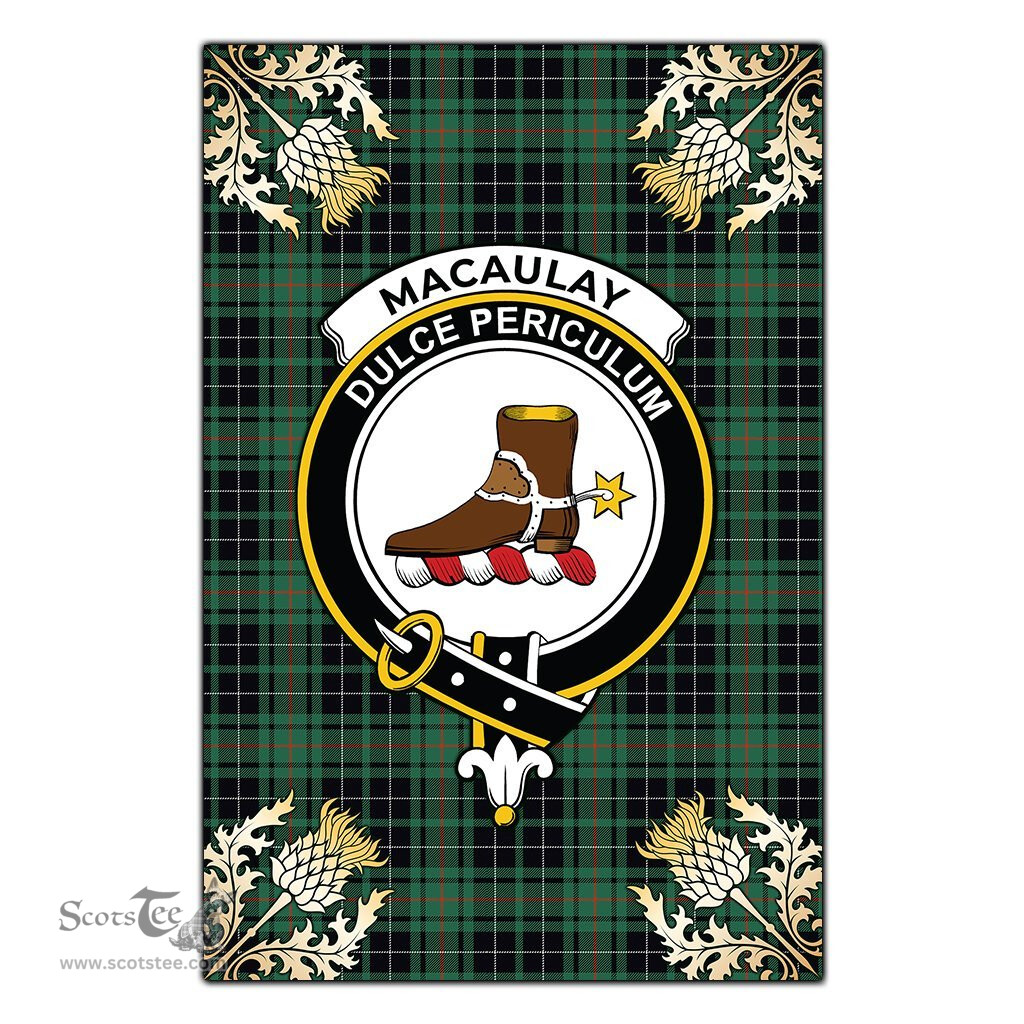 Scotstee Shop MacAulay Hunting Ancient Clan Crest Gold Thistle New Garden Flag, buffalo plaid garden flag,scottish clan flags,scottish clan flags uk,scottish family crest flags,scottish flag tartans,Scottish Tartan House Flag,Tartan Clan Flag,tartan day flag,Tartan Garden Flag,Clan Badge Tartan Flag,clan tartan flag,green tartan flag, scottish family crest flags,scottish clan flags,scottish clan flags uk,scottish family crest flags,scottish flag tartans,scottish tartan flag,tartan army flag