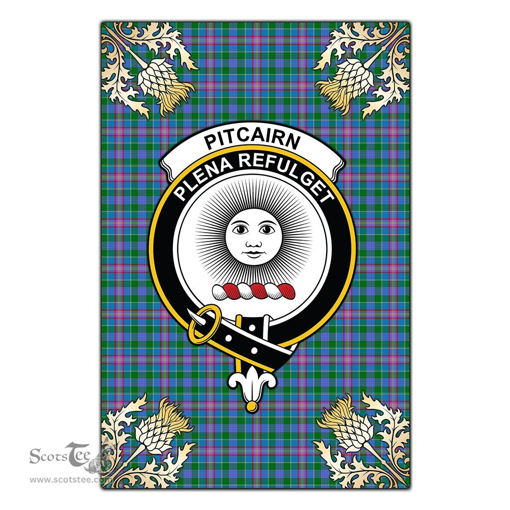 Scotstee Shop Pitcairn Hunting Clan Crest Gold Thistle New Garden Flag, buffalo plaid garden flag,scottish clan flags,scottish clan flags uk,scottish family crest flags,scottish flag tartans,Scottish Tartan House Flag,Tartan Clan Flag,tartan day flag,Tartan Garden Flag,Clan Badge Tartan Flag,clan tartan flag,green tartan flag, scottish family crest flags,scottish clan flags,scottish clan flags uk,scottish family crest flags,scottish flag tartans,scottish tartan flag,tartan army flag