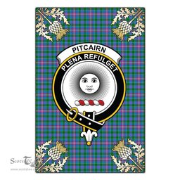 Scotstee Shop Pitcairn Hunting Clan Crest Gold Thistle New Garden Flag, buffalo plaid garden flag,scottish clan flags,scottish clan flags uk,scottish family crest flags,scottish flag tartans,Scottish Tartan House Flag,Tartan Clan Flag,tartan day flag,Tartan Garden Flag,Clan Badge Tartan Flag,clan tartan flag,green tartan flag, scottish family crest flags,scottish clan flags,scottish clan flags uk,scottish family crest flags,scottish flag tartans,scottish tartan flag,tartan army flag