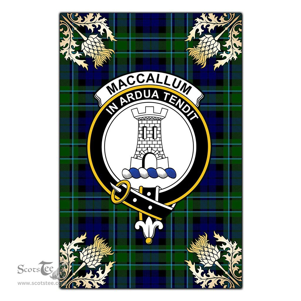 Scotstee Shop MacCallum Modern Clan Crest Gold Thistle New Garden Flag, buffalo plaid garden flag,scottish clan flags,scottish clan flags uk,scottish family crest flags,scottish flag tartans,Scottish Tartan House Flag,Tartan Clan Flag,tartan day flag,Tartan Garden Flag,Clan Badge Tartan Flag,clan tartan flag,green tartan flag, scottish family crest flags,scottish clan flags,scottish clan flags uk,scottish family crest flags,scottish flag tartans,scottish tartan flag,tartan army flag