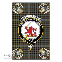 Scotstee Shop Farquharson Weathered Clan Crest Gold Thistle New Garden Flag, buffalo plaid garden flag,scottish clan flags,scottish clan flags uk,scottish family crest flags,scottish flag tartans,Scottish Tartan House Flag,Tartan Clan Flag,tartan day flag,Tartan Garden Flag,Clan Badge Tartan Flag,clan tartan flag,green tartan flag, scottish family crest flags,scottish clan flags,scottish clan flags uk,scottish family crest flags,scottish flag tartans,scottish tartan flag,tartan army flag