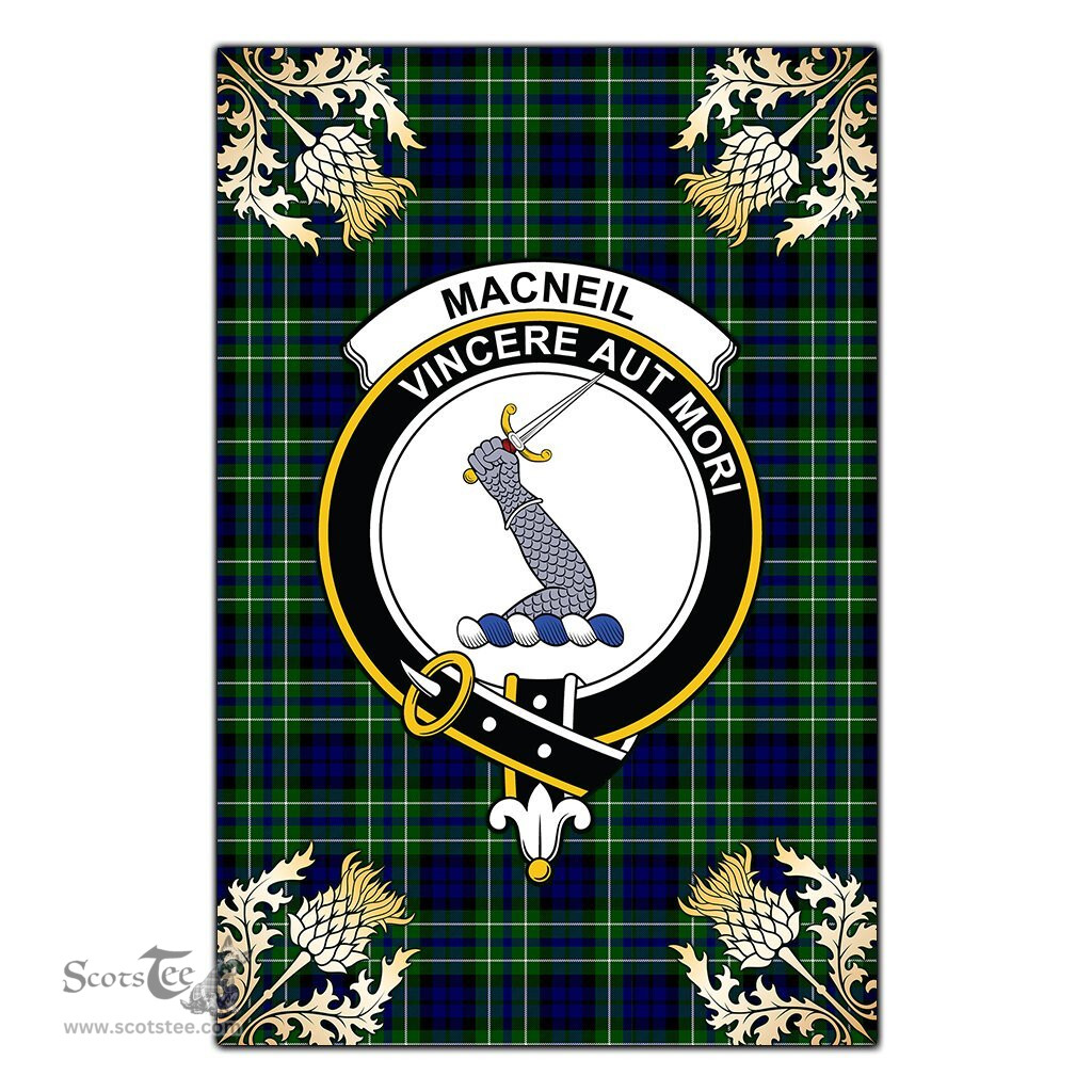 Scotstee Shop MacNeil of Colonsay Modern Clan Crest Gold Thistle New Garden Flag, buffalo plaid garden flag,scottish clan flags,scottish clan flags uk,scottish family crest flags,scottish flag tartans,Scottish Tartan House Flag,Tartan Clan Flag,tartan day flag,Tartan Garden Flag,Clan Badge Tartan Flag,clan tartan flag,green tartan flag, scottish family crest flags,scottish clan flags,scottish clan flags uk,scottish family crest flags,scottish flag tartans,scottish tartan flag,tartan army flag