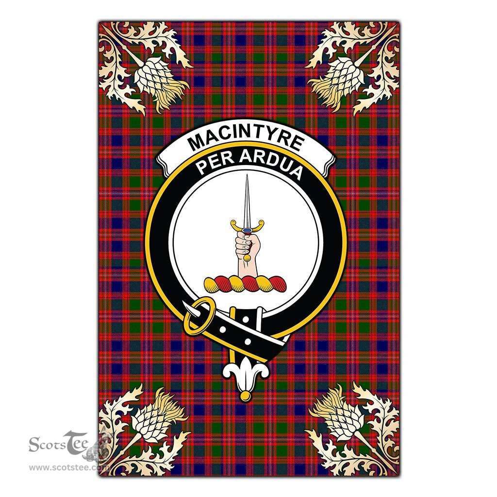 Scotstee Shop MacIntyre Modern Clan Crest Gold Thistle New Garden Flag, buffalo plaid garden flag,scottish clan flags,scottish clan flags uk,scottish family crest flags,scottish flag tartans,Scottish Tartan House Flag,Tartan Clan Flag,tartan day flag,Tartan Garden Flag,Clan Badge Tartan Flag,clan tartan flag,green tartan flag, scottish family crest flags,scottish clan flags,scottish clan flags uk,scottish family crest flags,scottish flag tartans,scottish tartan flag,tartan army flag