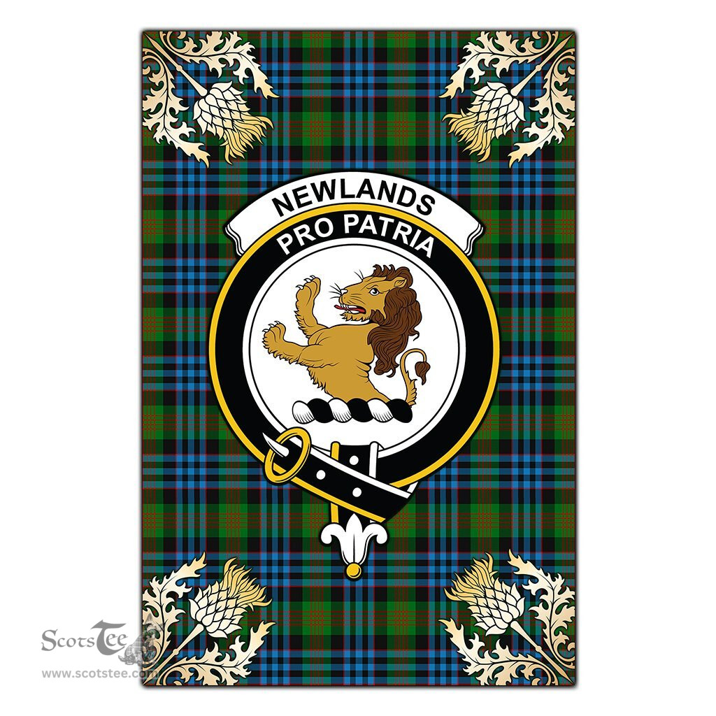Scotstee Shop Newlands of Lauriston Clan Crest Gold Thistle New Garden Flag, buffalo plaid garden flag,scottish clan flags,scottish clan flags uk,scottish family crest flags,scottish flag tartans,Scottish Tartan House Flag,Tartan Clan Flag,tartan day flag,Tartan Garden Flag,Clan Badge Tartan Flag,clan tartan flag,green tartan flag, scottish family crest flags,scottish clan flags,scottish clan flags uk,scottish family crest flags,scottish flag tartans,scottish tartan flag,tartan army flag