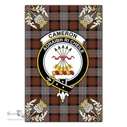 Scotstee Shop Cameron of Erracht Weathered Clan Crest Gold Thistle New Garden Flag, buffalo plaid garden flag,scottish clan flags,scottish clan flags uk,scottish family crest flags,scottish flag tartans,Scottish Tartan House Flag,Tartan Clan Flag,tartan day flag,Tartan Garden Flag,Clan Badge Tartan Flag,clan tartan flag,green tartan flag, scottish family crest flags,scottish clan flags,scottish clan flags uk,scottish family crest flags,scottish flag tartans,scottish tartan flag,tartan army flag