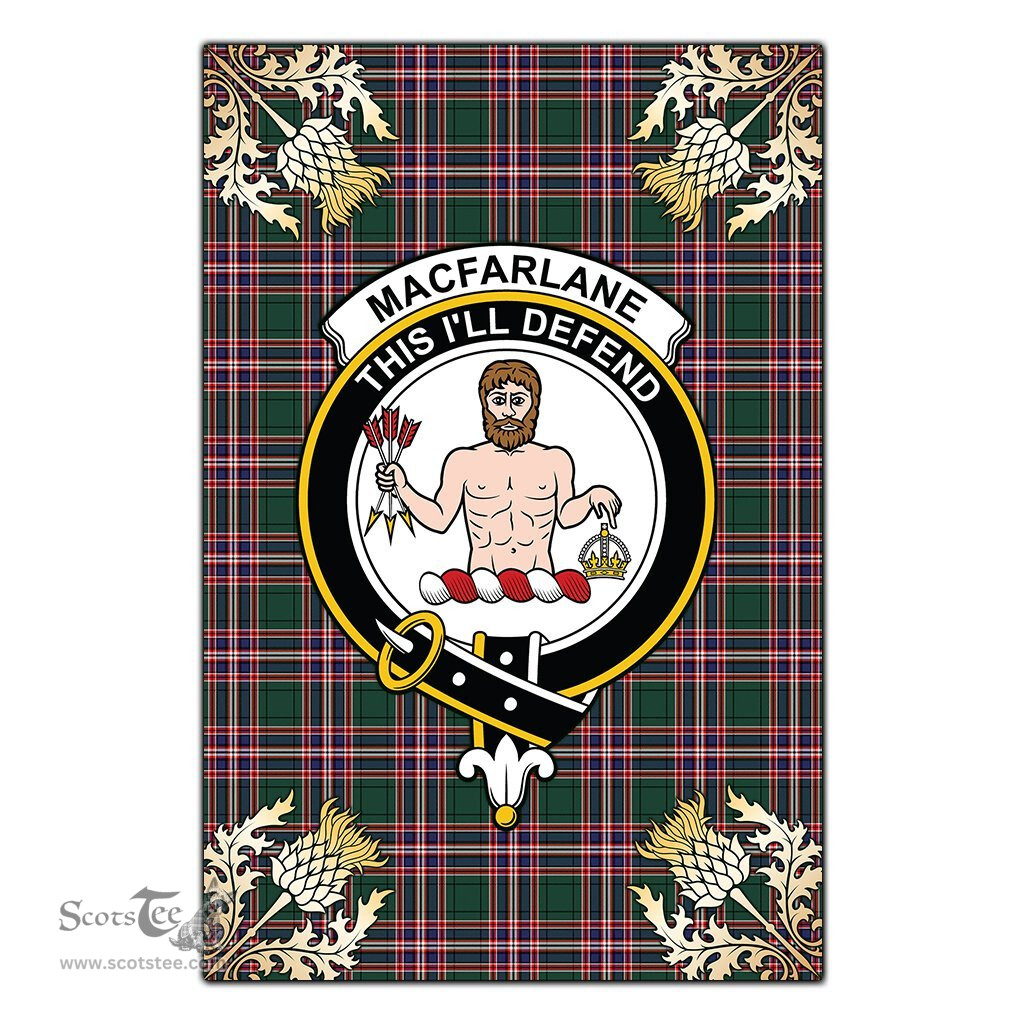 Scotstee Shop MacFarlane Hunting Modern Clan Crest Gold Thistle New Garden Flag, buffalo plaid garden flag,scottish clan flags,scottish clan flags uk,scottish family crest flags,scottish flag tartans,Scottish Tartan House Flag,Tartan Clan Flag,tartan day flag,Tartan Garden Flag,Clan Badge Tartan Flag,clan tartan flag,green tartan flag, scottish family crest flags,scottish clan flags,scottish clan flags uk,scottish family crest flags,scottish flag tartans,scottish tartan flag,tartan army flag