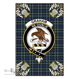 Scotstee Shop Graham of Montrose Modern Clan Crest Gold Thistle New Garden Flag, buffalo plaid garden flag,scottish clan flags,scottish clan flags uk,scottish family crest flags,scottish flag tartans,Scottish Tartan House Flag,Tartan Clan Flag,tartan day flag,Tartan Garden Flag,Clan Badge Tartan Flag,clan tartan flag,green tartan flag, scottish family crest flags,scottish clan flags,scottish clan flags uk,scottish family crest flags,scottish flag tartans,scottish tartan flag,tartan army flag