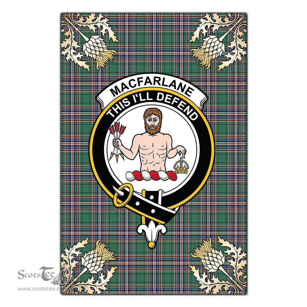 Scotstee Shop MacFarlane Hunting Ancient Clan Crest Gold Thistle New Garden Flag, buffalo plaid garden flag,scottish clan flags,scottish clan flags uk,scottish family crest flags,scottish flag tartans,Scottish Tartan House Flag,Tartan Clan Flag,tartan day flag,Tartan Garden Flag,Clan Badge Tartan Flag,clan tartan flag,green tartan flag, scottish family crest flags,scottish clan flags,scottish clan flags uk,scottish family crest flags,scottish flag tartans,scottish tartan flag,tartan army flag
