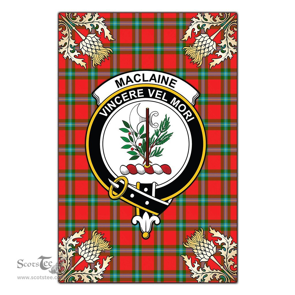 Scotstee Shop MacLaine of Loch Buie Clan Crest Gold Thistle New Garden Flag, buffalo plaid garden flag,scottish clan flags,scottish clan flags uk,scottish family crest flags,scottish flag tartans,Scottish Tartan House Flag,Tartan Clan Flag,tartan day flag,Tartan Garden Flag,Clan Badge Tartan Flag,clan tartan flag,green tartan flag, scottish family crest flags,scottish clan flags,scottish clan flags uk,scottish family crest flags,scottish flag tartans,scottish tartan flag,tartan army flag