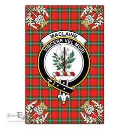 Scotstee Shop MacLaine of Loch Buie Clan Crest Gold Thistle New Garden Flag, buffalo plaid garden flag,scottish clan flags,scottish clan flags uk,scottish family crest flags,scottish flag tartans,Scottish Tartan House Flag,Tartan Clan Flag,tartan day flag,Tartan Garden Flag,Clan Badge Tartan Flag,clan tartan flag,green tartan flag, scottish family crest flags,scottish clan flags,scottish clan flags uk,scottish family crest flags,scottish flag tartans,scottish tartan flag,tartan army flag