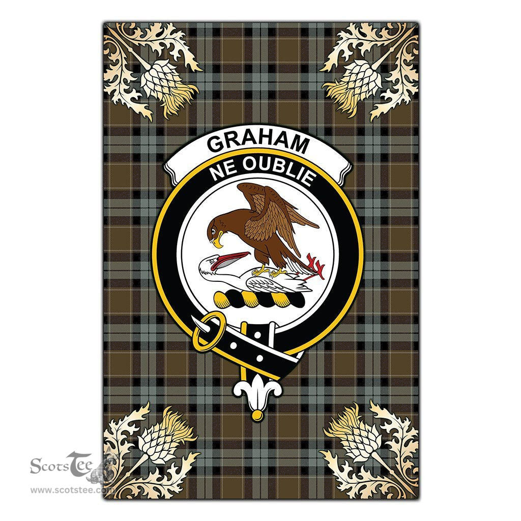Scotstee Shop Graham of Menteith Weathered Clan Crest Gold Thistle New Garden Flag, buffalo plaid garden flag,scottish clan flags,scottish clan flags uk,scottish family crest flags,scottish flag tartans,Scottish Tartan House Flag,Tartan Clan Flag,tartan day flag,Tartan Garden Flag,Clan Badge Tartan Flag,clan tartan flag,green tartan flag, scottish family crest flags,scottish clan flags,scottish clan flags uk,scottish family crest flags,scottish flag tartans,scottish tartan flag,tartan army flag