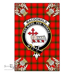 Scotstee Shop MacDonald of Sleat Clan Crest Gold Thistle New Garden Flag, buffalo plaid garden flag,scottish clan flags,scottish clan flags uk,scottish family crest flags,scottish flag tartans,Scottish Tartan House Flag,Tartan Clan Flag,tartan day flag,Tartan Garden Flag,Clan Badge Tartan Flag,clan tartan flag,green tartan flag, scottish family crest flags,scottish clan flags,scottish clan flags uk,scottish family crest flags,scottish flag tartans,scottish tartan flag,tartan army flag