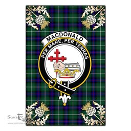 Scotstee Shop MacDonald of the Isles Hunting Modern Clan Crest Gold Thistle New Garden Flag, buffalo plaid garden flag,scottish clan flags,scottish clan flags uk,scottish family crest flags,scottish flag tartans,Scottish Tartan House Flag,Tartan Clan Flag,tartan day flag,Tartan Garden Flag,Clan Badge Tartan Flag,clan tartan flag,green tartan flag, scottish family crest flags,scottish clan flags,scottish clan flags uk,scottish family crest flags,scottish flag tartans,scottish tartan flag,tartan army flag