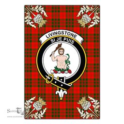 Scotstee Shop Livingstone Modern Clan Crest Gold Thistle New Garden Flag, buffalo plaid garden flag,scottish clan flags,scottish clan flags uk,scottish family crest flags,scottish flag tartans,Scottish Tartan House Flag,Tartan Clan Flag,tartan day flag,Tartan Garden Flag,Clan Badge Tartan Flag,clan tartan flag,green tartan flag, scottish family crest flags,scottish clan flags,scottish clan flags uk,scottish family crest flags,scottish flag tartans,scottish tartan flag,tartan army flag