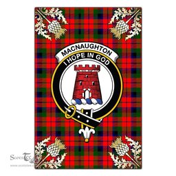 Scotstee Shop MacNaughton Modern Clan Crest Gold Thistle New Garden Flag, buffalo plaid garden flag,scottish clan flags,scottish clan flags uk,scottish family crest flags,scottish flag tartans,Scottish Tartan House Flag,Tartan Clan Flag,tartan day flag,Tartan Garden Flag,Clan Badge Tartan Flag,clan tartan flag,green tartan flag, scottish family crest flags,scottish clan flags,scottish clan flags uk,scottish family crest flags,scottish flag tartans,scottish tartan flag,tartan army flag