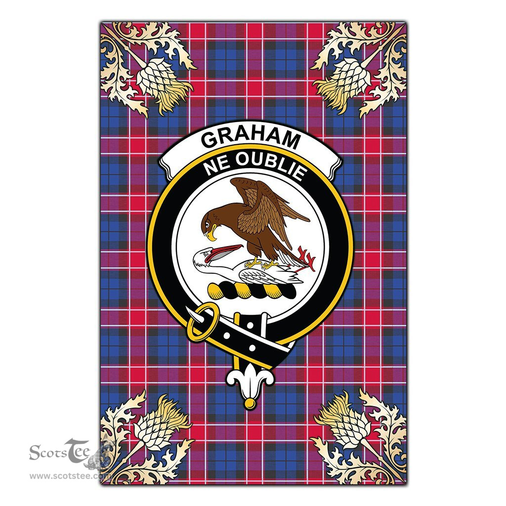 Scotstee Shop Graham of Menteith Red Clan Crest Gold Thistle New Garden Flag, buffalo plaid garden flag,scottish clan flags,scottish clan flags uk,scottish family crest flags,scottish flag tartans,Scottish Tartan House Flag,Tartan Clan Flag,tartan day flag,Tartan Garden Flag,Clan Badge Tartan Flag,clan tartan flag,green tartan flag, scottish family crest flags,scottish clan flags,scottish clan flags uk,scottish family crest flags,scottish flag tartans,scottish tartan flag,tartan army flag