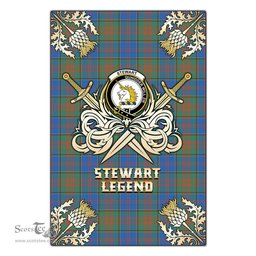 Scotstee Shop - Scotstee Shop Stewart of Appin Hunting Ancient Clan Crest Golf Courage Gold Thistle Tartan Garden Flag