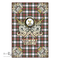 Scotstee Shop - Scotstee Shop Stewart Dress Modern Clan Crest Golf Courage Gold Thistle Tartan Garden Flag
